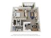 Twin Springs Apartments, Norcross Georgia, A1 3D floorplan